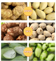 Aardappelwas-, reinigings-, snij- en schilmachine, groentesnijder, aardappelschilmachine