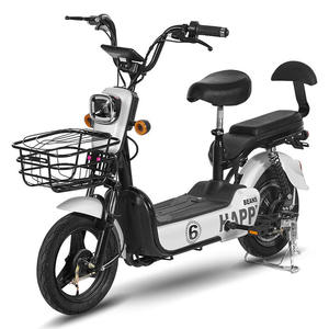 Bicicleta Eléctrica de 14 Pulgadas con Motor Trasero sin Escobillas de 48V y Batería de Plomo-Ácido, 350W, Sensor de Alta Velocidad, Cuadro de Acero, 3 Velocidades y Suspensión Completa - Product Image 4