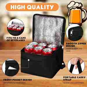 Sac isotherme portable pour pique-nique, sac à bandoulière isotherme réutilisable, mini glacière pour bière, vente en gros - Product Image 3