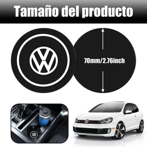 Volkswagen <b>Car</b> Cup <b>Coasters</b> 2 Pieces With Logo Design For Vehicle Use - Product Image 2