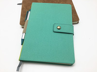 Carnet A5 en PU avec bouton-pression et attache élastique pour stylo, journal avec poche arrière et marque-page, carnet personnalisé avec logo pour cadeau d'entreprise