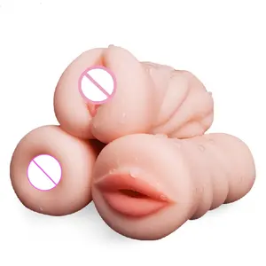 新款性手淫器3D逼真深喉男士硅胶人造阴道嘴肛门色情性玩具男士成人商店
