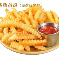 3000 Kg/u 1/4 "3/8" Crinkle Gesneden Bevroren Aardappel Frietjes Maken Machinelijn Wave Chips Frituren