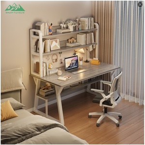 Escritorio de ordenador de madera ergonómico de estilo moderno con juego de estantería y silla para oficina, hogar, escuela o uso en hospitales - Product Image 6