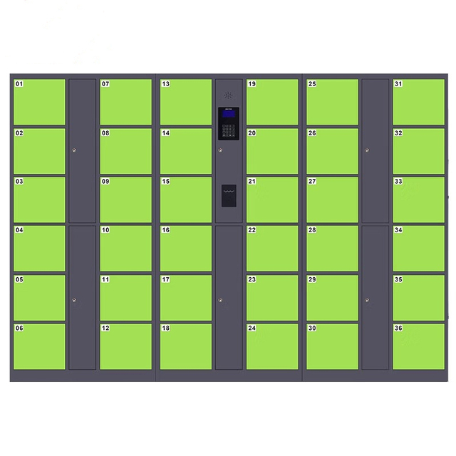 Compact Assembly-Like Barcode Smart Storage Locker Electronic Coded Lock Laminate Metal Lockers