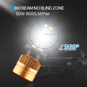Faros Led de aluminio para coche, Bombilla H7 H4 9005 9006 H11, Ip68 Csp, 50w, precio de fábrica de China - Product Image 3