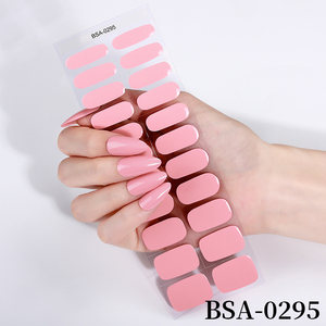 Bandes adhésives pour <span class=keywords><strong>ongles</strong></span> multicolores, gel solide sans besoin de lampe UV, autocollants pour nail art, plusieurs options de couleurs unies - Product Image 4