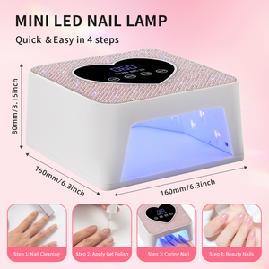 Lámpara de Uñas LED UV Profesional BM-25 de 72W, Diseño de Corazón de Diamante, Secador de Esmalte en Gel, Sensor Táctil, Pantalla LCD, Uso Doméstico, 100-240V - Product Image 2
