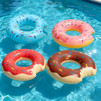 Flotteurs de piscine en forme de beignets pour enfants 60/70/80 #   Bouées de piscine gonflables, flotteurs en forme de donut pour la décoration de fête et jouets de plage
