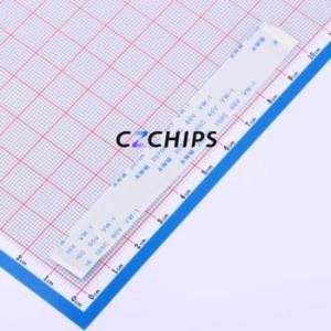 FFC-0.5-24-100-A-4-8 FFC Cable (Flexible Flat Cable) P=0.5mm Connector 24P 0.5mm 0.3mm Non-Inverting - Product Image 1