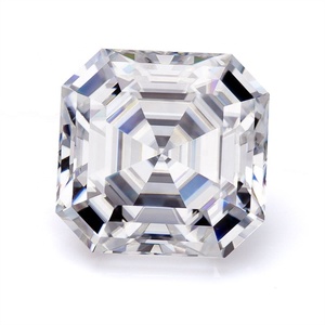 Moissanita Pleocroica Blanca DEF VVS de 1ct, Corte Asscher, Piedra Preciosa Creada en Laboratorio, Tratada con Calor, 3mm de Altura, Aigs 6*6mm, Venta al por Mayor - Product Image 2