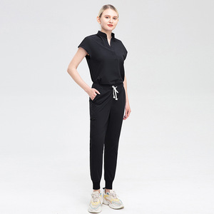 42015 en Stock en gros hôpital infirmière uniforme femmes gommage ensembles Stretch survêtement cordon pantalon gommages uniformes - Product Image 4