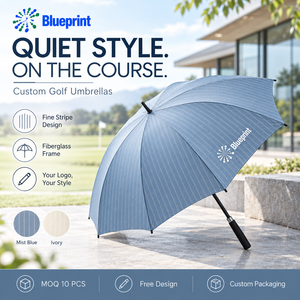 Paraguas de Golf Automático con Marco de Fibra de Vidrio, Resistente al Viento, 30 Pulgadas, Impermeable, Ligero, Estilo Japonés/Coreano, con Impresión de Logotipo Personalizado - Product Image 4