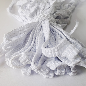 Trois lacets élastiques en caoutchouc Sangle élastique plus fine et large 7mm et 7cm Élastique blanc - Product Image 4