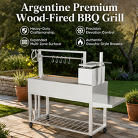 Barbecue argentin de luxe moderne en acier inoxydable de 68 pouces, Parrila