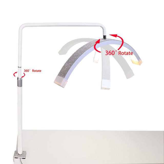 Sparkle Beauty Salon 20Inch 24 inch Eyelash Lamps Half Moon Light Lash LED Magnifying Lamp Ring Light for Tattoo Beauty
