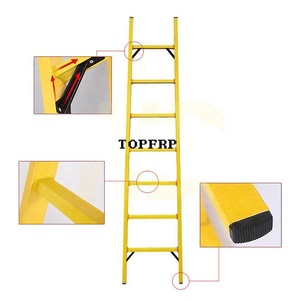 Straight Step Ladder Insulated Fiberglass Customized Frp Electric De Fibra De Vidrio Frp Extension Telescopic 150kg - Product Image 2