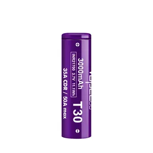 Gute Konsistenz 21700 Batterie pack zellen 30T H30 alternative Zellen Vapcell T30 3000mah 35A /50A entladen wiederauf ladbare Zellen