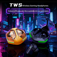 Écouteurs de jeu à design exclusif, transducteur 13 mm, 45H, Traduction IA, AB5756T V6.0, TWS, Affichage numérique sans fil, IPX4, pour Gaming, Voyage et Sport