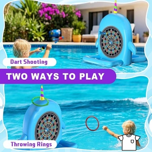 Jeu de fléchettes flottant gonflable en PVC pour l'eau, 36,02*29,72*37,4 pouces, idéal pour les fêtes d'été en famille, cadeau d'anniversaire pour enfants, adolescents et adultes - Product Image 2