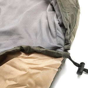 Sac de couchage Camout pour l'extérieur, style momie, vert militaire, rembourrage en coton creux, coupe-vent, pour adultes, camping, utilisation hivernale - Product Image 1