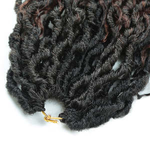 14 pouces Déesse Locs Crochet Tressage Cheveux Rivière Faux Locs Extension de Cheveux Bouclés Cheveux Synthétiques Passion Twist Tresses Pré Bouclé - Product Image 5