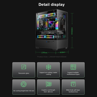 Boîtier Micro ATX léger compatible avec GPU 280 mm, alimentation 160 mm, USB 3.0, refroidissement liquide 240 mm, 4 emplacements