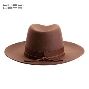 قبعات نسائية قبعات الكنيسة حافة الرجل الرجل سادة صوف عالية الجودة قبعات واسعة - Product Image 4