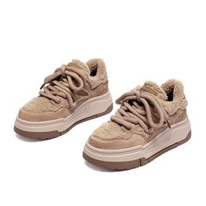 Dropshipping Tenis Feminino Plataforma Casual Female Fur U Thick Sole Shoe Women High Platform Sneakers - Product Image 4
