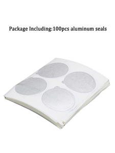 100 unids/pack Cápsula de café recargable Flim pegatina 37MM Cápsula de recarga autoadhesiva papel de aluminio tapa de cerveza - Product Image 6