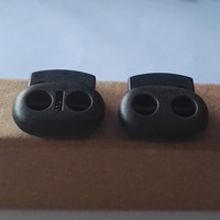Bouchon de corde réglable à 2 trous de 8mm Boucle en plastique à ressort en nylon Bouchon de cordon pour boule à motif de vêtements