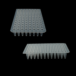 Placa de PCR Kangxin de 96 pocillos sin falda o con media falda, material PP para pruebas de laboratorio, desechable, de grado premium - Product Image 1