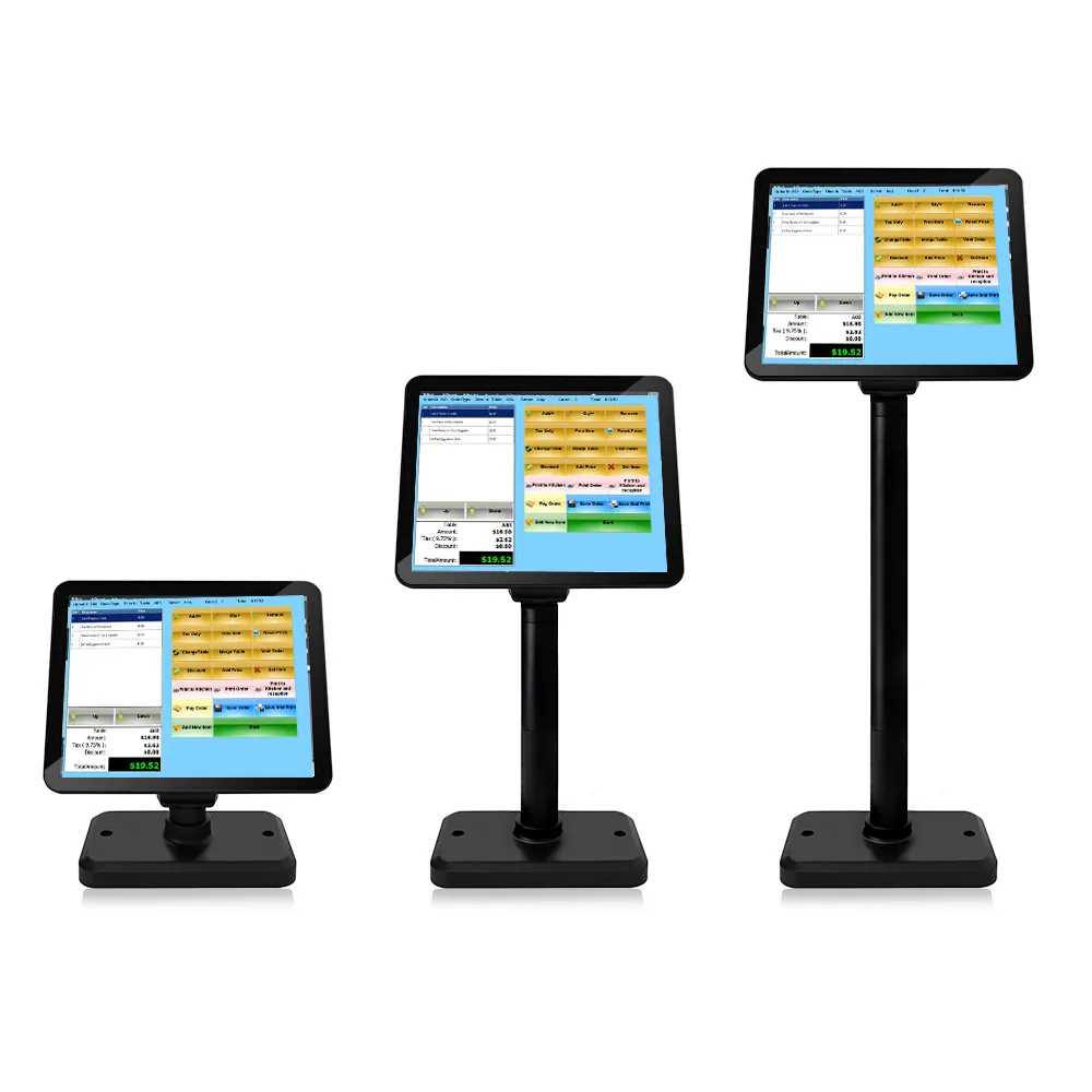 3 anos de garantia opcional 9.7 inch led8n pos exibição do cliente com o cliente enfrentando tablet display stands