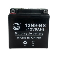Batterie de moto au plomb-acide AGM sans entretien 12N9-BS 12V 9Ah pour vélos électriques