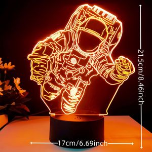 Hot bán sạc 3D ánh sáng ban đêm Acrylic tác phẩm nghệ thuật bảy màu sắc cho thanh thiếu niên - Product Image 6