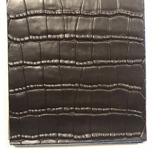 PVC crocodile Synthetic Artificial Leather <strong>Black</strong> Fabric - Product Image 5