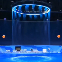 Cascade artificielle - Décoration de fontaine d'eau personnalisée en usine pour hôtels, mur de rideau d'eau numérique pour centres commerciaux
