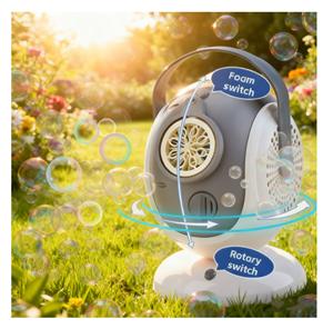 เครื่องทำฟองอากาศ360 ° แบบมีหลายรูหมุนได้60 ° ขึ้นลงองศาเครื่องทำฟองมือถือของเล่นงานแต่งงาน - Product Image 1