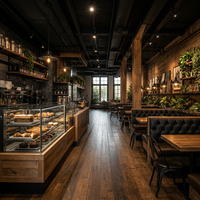 LED-Kaffeehaus-Vitrine Glasvitrine mit Abschließbaren Türen für Café Bäckerei Einzelhandelsgeschäft