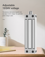 Serrure magnétique étanche IP65 Vians, force de maintien de 500 kg, en acier inoxydable, serrure de porte électrique pour portail extérieur