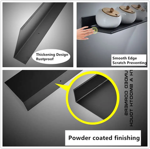 أرفف معدنية صغيرة عائمة رف عرض صغير رف حائط للساعة ، منظف - Product Image 4