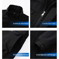Blouson bomber haute performance unisexe en polyester coupe ample, coupe-vent, imperméable, léger, à col montant, idéal pour le printemps et les activités extérieures