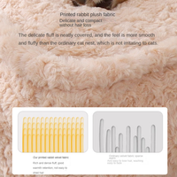 Lit pour animaux de compagnie en peluche orthopédique anti-anxiété, écologique, de luxe, en gros, avec sangle de coussin réglable pour chats et grands chiens