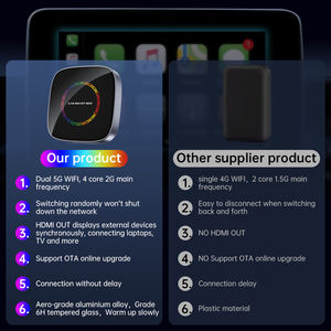 Fuallwin Android 4+64G Car Play Ai Box Adaptador Inalámbrico Carplay con Reproducción de Video YouTube Netflix TikTok Compatible con <span class=keywords><strong>iPhone</strong></span> con Cable - Product Image 3