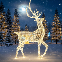 Motif 3D lumineux cerf de Noël extérieur chien éclairé Ken cerf cheval animaux décorations de cour