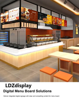 Pemutar Media iklan kotak Mall belanja iklan publikasi Menu restoran kotak displai dengan perangkat lunak Cms Gratis