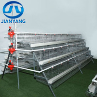 Cage à poules de haute qualité en acier galvanisé à 3/4 niveaux, capacité 48-160, pour élevage avicole