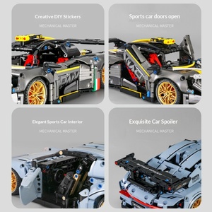 9811 Compatible con <span class=keywords><strong>LEGO</strong></span>, Bloques de Plástico ABS Ecológicos, Escala 1:14, Coche Deportivo Mecánico de Control Remoto Eléctrico para Armar - Product Image 3