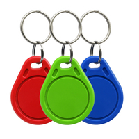 Porte-clés RFID programmable et réinscriptible en ABS 125Khz 13.56Mhz, mini-étiquette NFC avec puce 1K pour hôtel et maison, compatible T5577 Em4305