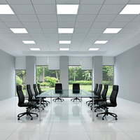 Système de dalles de plafond suspendu en métal perforé carré, ignifuge, en aluminium, pour bureaux modernes